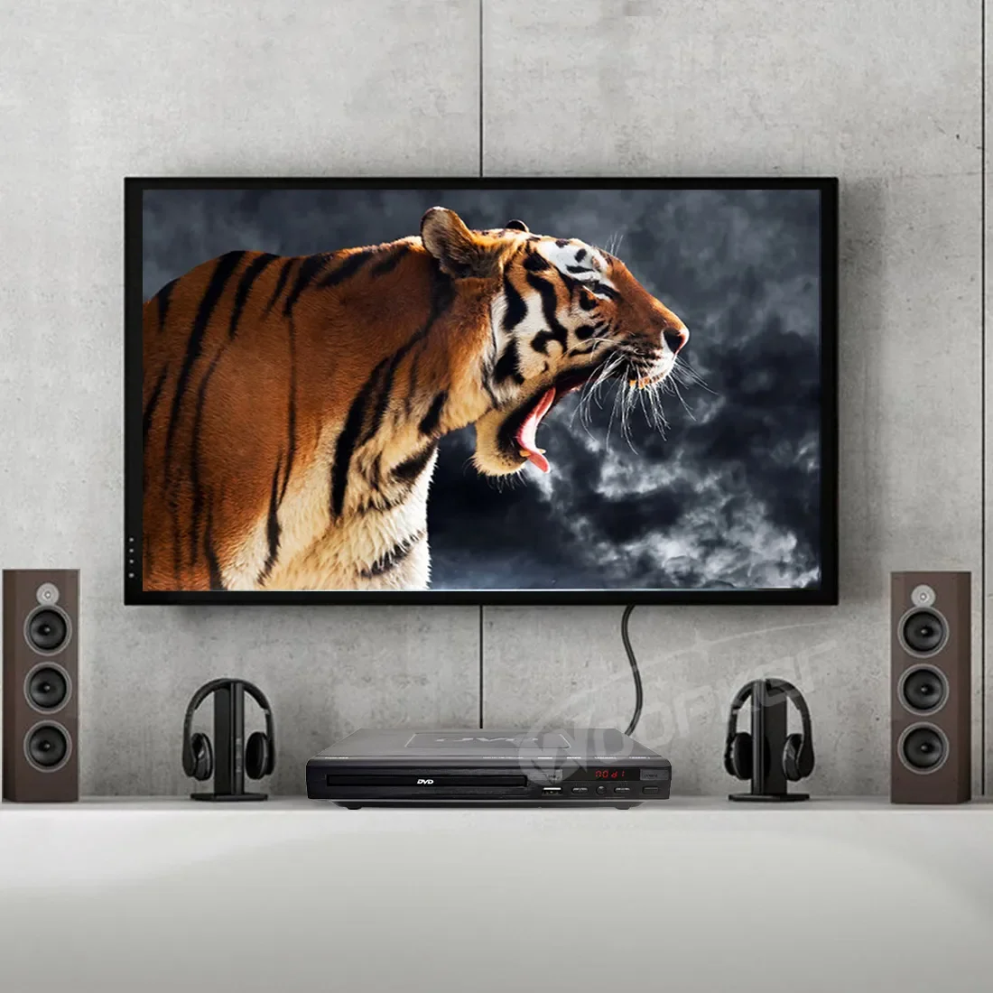 Obrázek 3: Woopker DVD-225 hráč multi region eu digitální TV disk hráč podpora DVD cédéčko MP3 MP4 VCD USB domácí divadlo systém