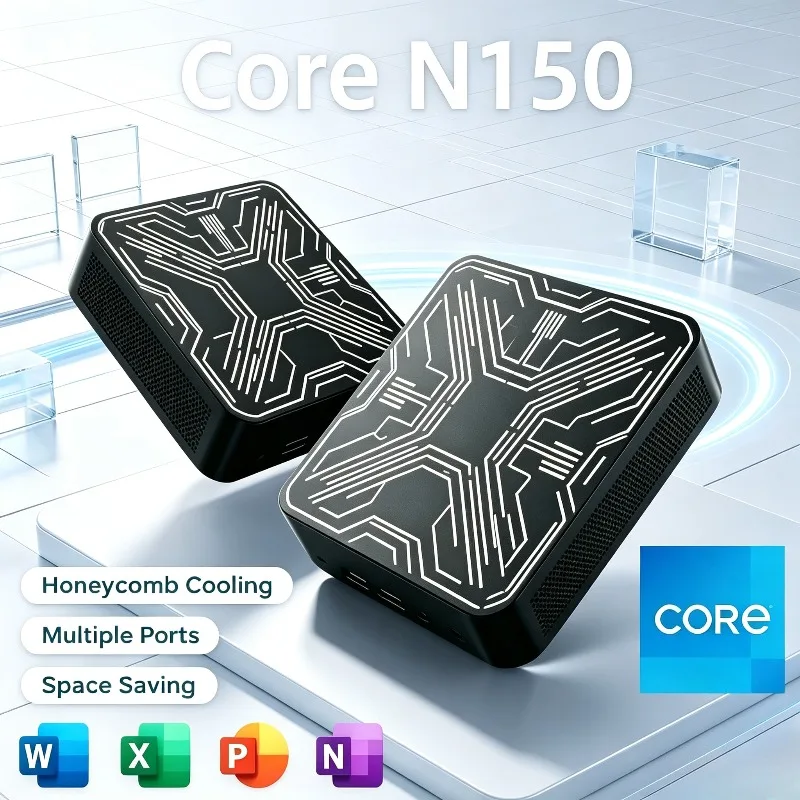 Compact Mini PC Gamer Gaming 2026 New Intel Core N150 Portable Mini Computer 16GB RAM 512GB 1TB SSD 1000M Ethernet Desktop