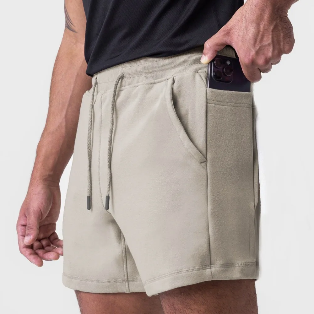 

New Mens American Style Running Shorts Cotton Breathable Summer Workout Casual