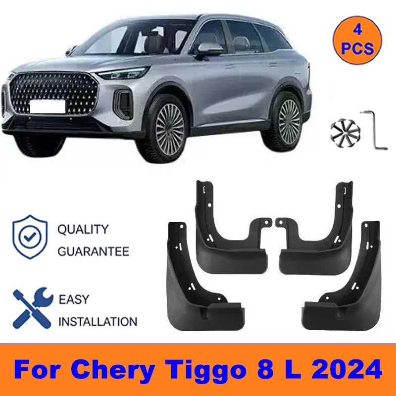 

4Pcs Mud Flaps For Chery Tiggo 8 L 2024 - Splash Guards Front & Rear Wheel Fender Mudguards Car Exterior Protection Accessories