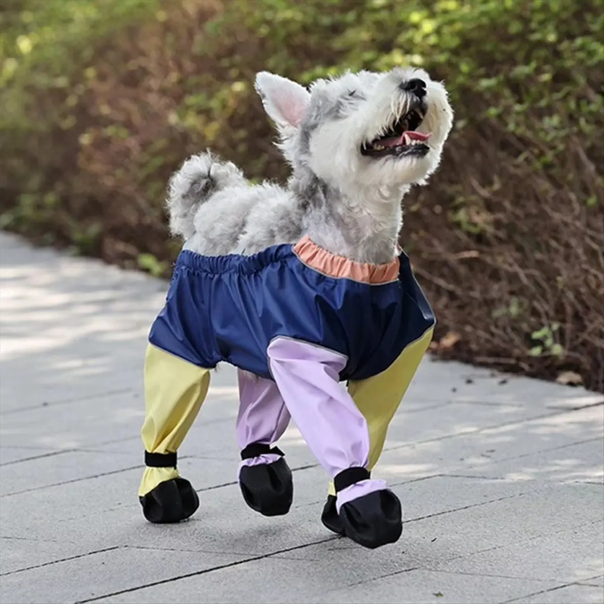 ●Dog Shoes Leggings Dirty-Proof Suspender Boot Waterproof Dog Anti-Slip Pet Paws Protector for Outdoor Walking S