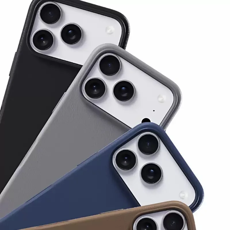 حافظة جلدية أصلية جديدة رسمية مع Magsafe Apple لهاتف iPhone 17 Pro Max 17 Pro شحن لاسلكي مغناطيسي 17 مع غطاء الشعار