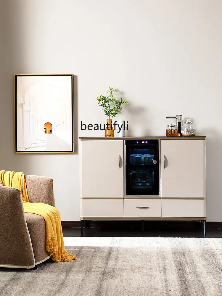 

zq Intelligent Automatic Solid Wood Tea Machine Cabinet Home Living Room High-End Disinfection Sideboard Cabinet