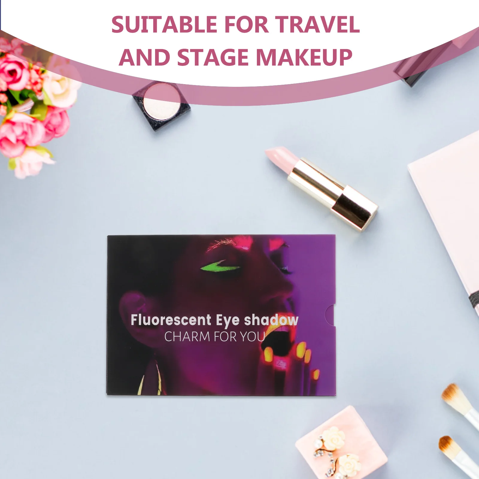 لوحة ظلال عيون مكونة من 24 لونًا تتوهج في الظلام، مريحة ومبهرة، سهلة الاستخدام، مقاومة للبهتان، أزياء الهالوين لمرحلة الحفلات #2