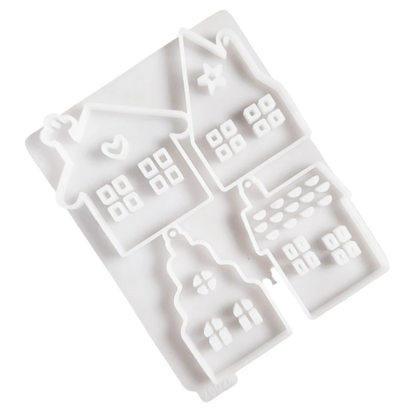 

Silicone House Keychain Mold Elegant Key Chain Molding Tool Epoxy Keyring Mold Handmade Decoration for Craft Enthusiasts