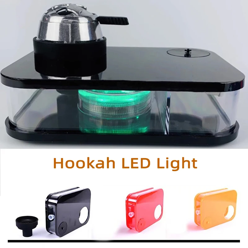 

Hookah Shisha LED Light Nargile Cachimba Water Pipe Chicha Hookah Kit Accessories for Smoking Кальян Acrylic Hookah LED Light