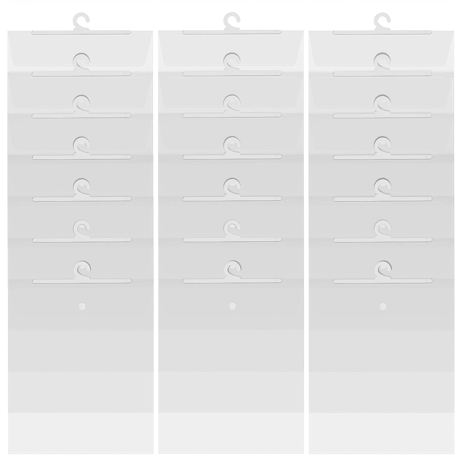 

30pcs Hanging Storage Bag Pvc Waterproof Organizer Large Capacity Closet Travel Essentials Headwear Book