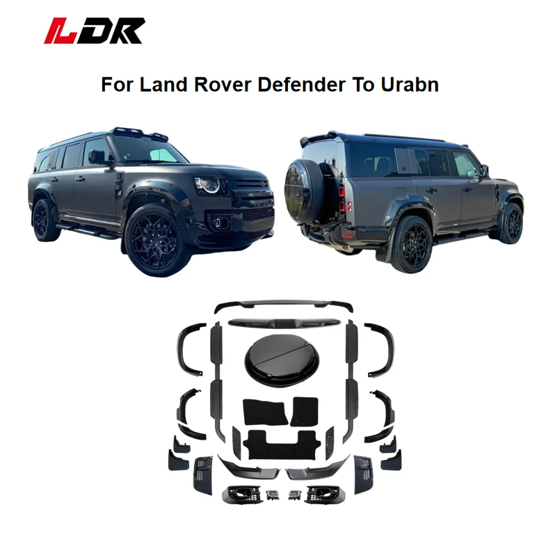 Body Kit for Defender 2020+ 90 110 130 Upgrade to 2025 Urban Style With Rear Wing Fog Lights Tire Cover Roof Light