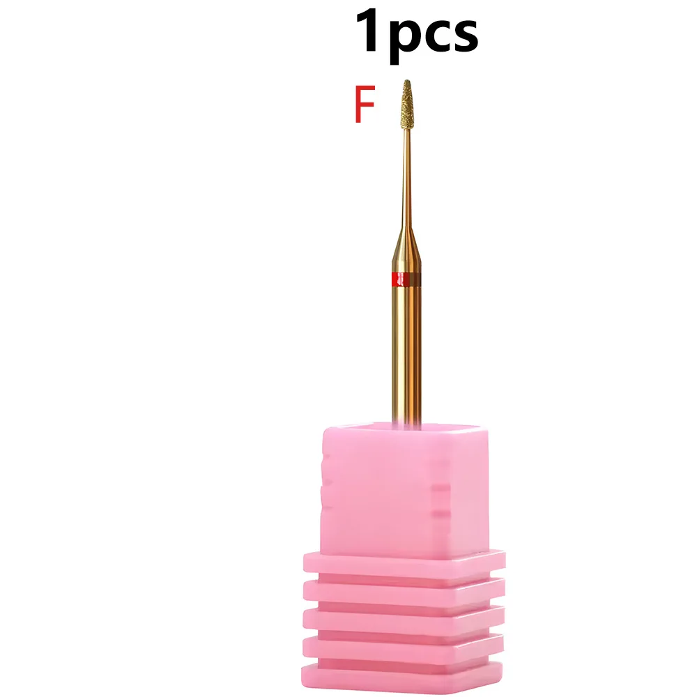 Torcia a forma di mandrino Punte da trapano per unghie diamantate Pro Punta per cuticole russa per unghie Pelle morta Detergente per cuticole Unghie Strumento di pretrattamento