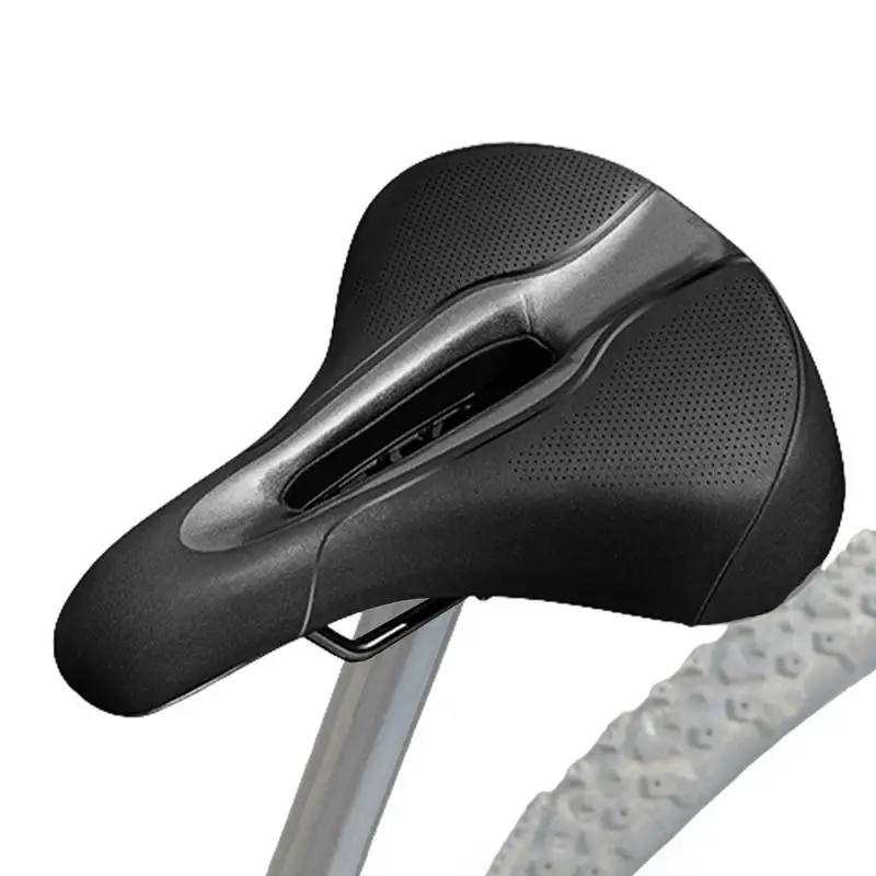 Breathable Bicycle Saddle Men Women MTB Road Bike Saddle Shock Absorbing PU Leather Soft Comfotable Cushion Bike Seat For Bike