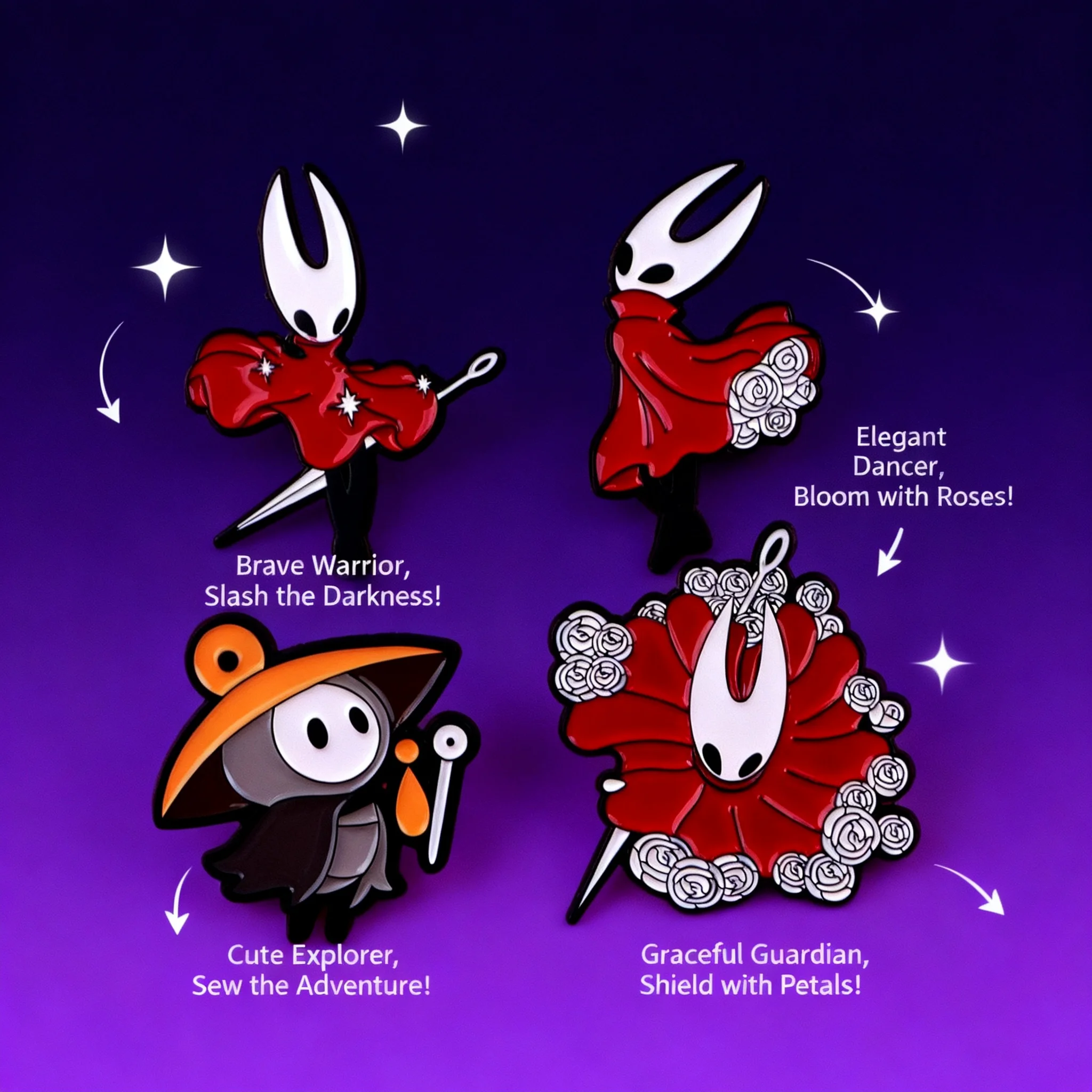 Broche de dibujos animados Hollow Knight, insignia de aleación, accesorios para ropa, mochila, joyería, comercio transfronterizo, superventas