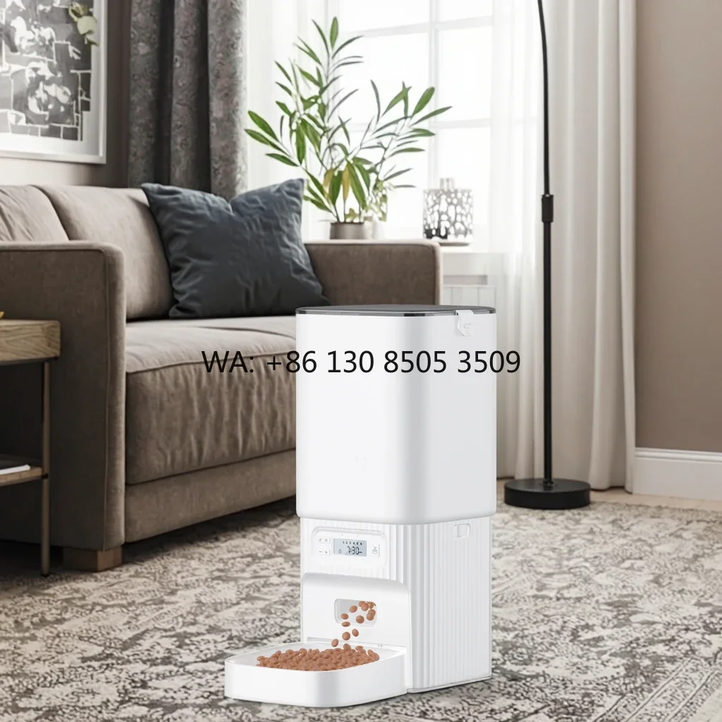 2025 New Automatic Pet Intelligent Feeder Dog/Cat Eco-friendly Solid Plastic 7L Waterproof IPX5 Battery Timing Quantitative