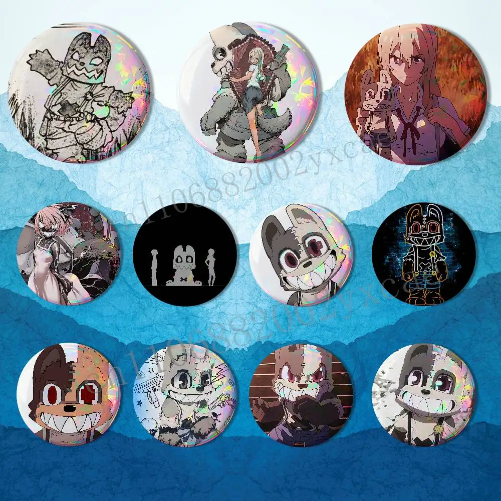 Claire Aoki Gleipnir Badge on Backpack Clothes decoration Tinplate Round Brooch Funny Custom Gifts for Friend
