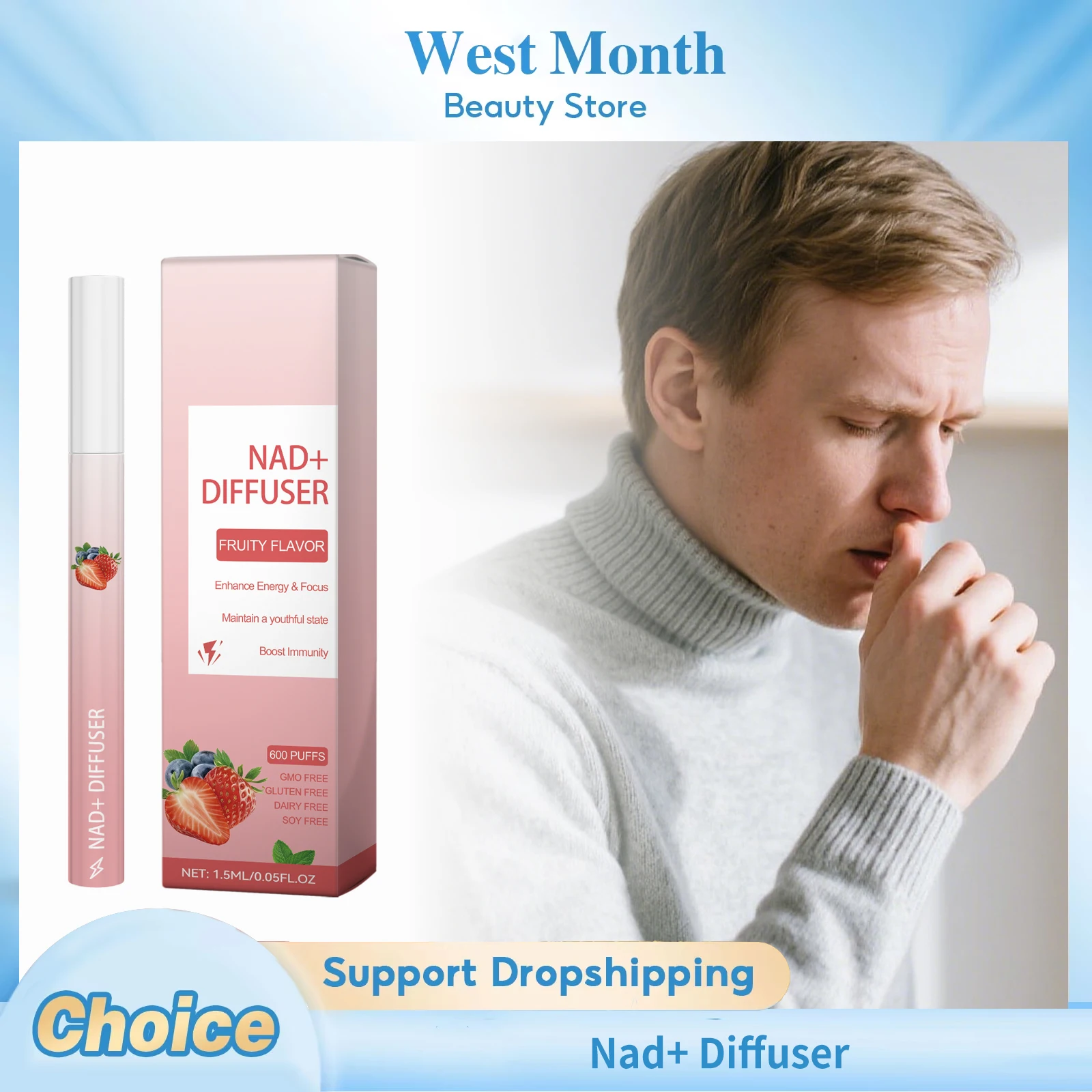 عصا الطاقة العشبية ناد + الناشر تعزز التركيز تحسين حيوية تعزيز المناعة التعب الإغاثة التنفس السلس الاسترخاء قلم الطاقة #1