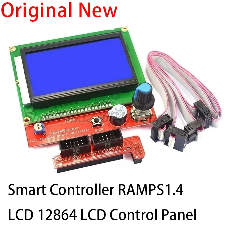 Ramps 1.4 LCD Smart Control Motherboard RAMPS1.4 Monitor Display Screen 12864 LCD Control Panel Board Cable 3D Printer Part