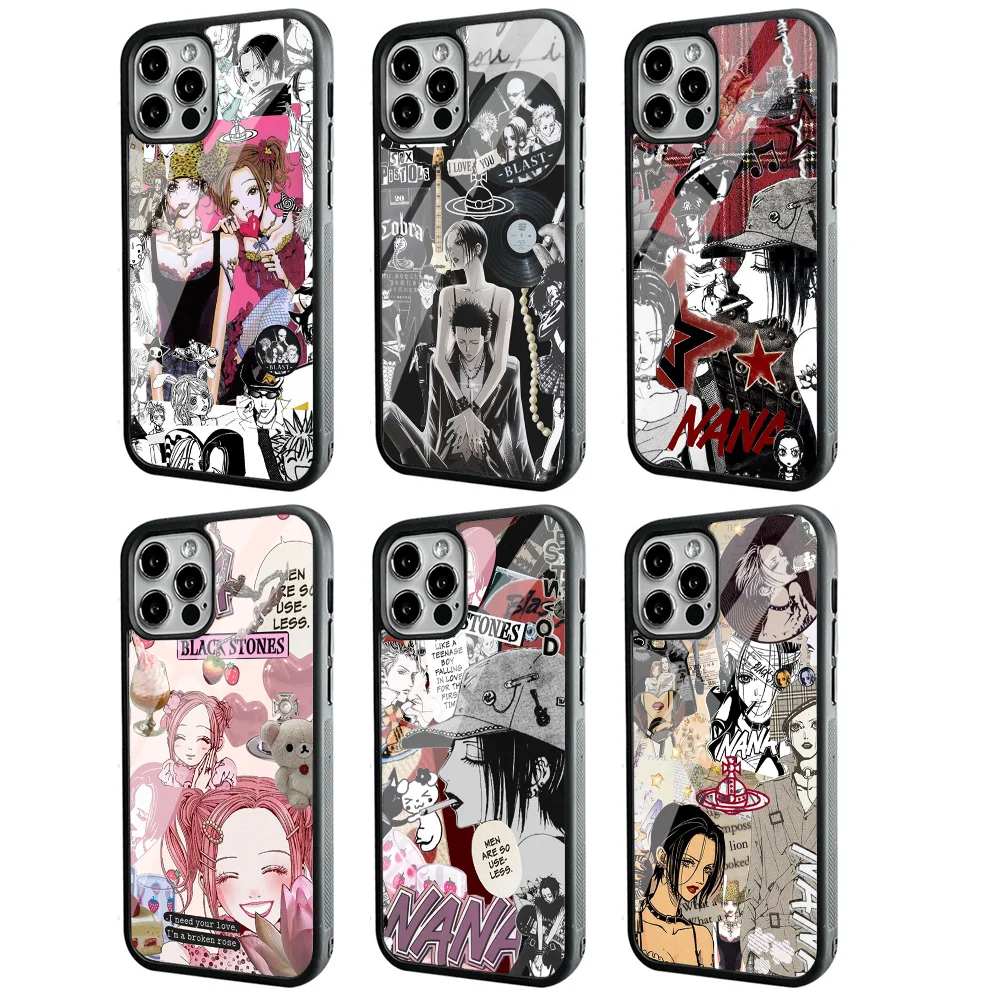 

Cartoon Anime Oosaki Nana Phone Case For IPhone 11 12 13 14 15 Plus Pro Max Mirror Acrylic PC TPU Cover