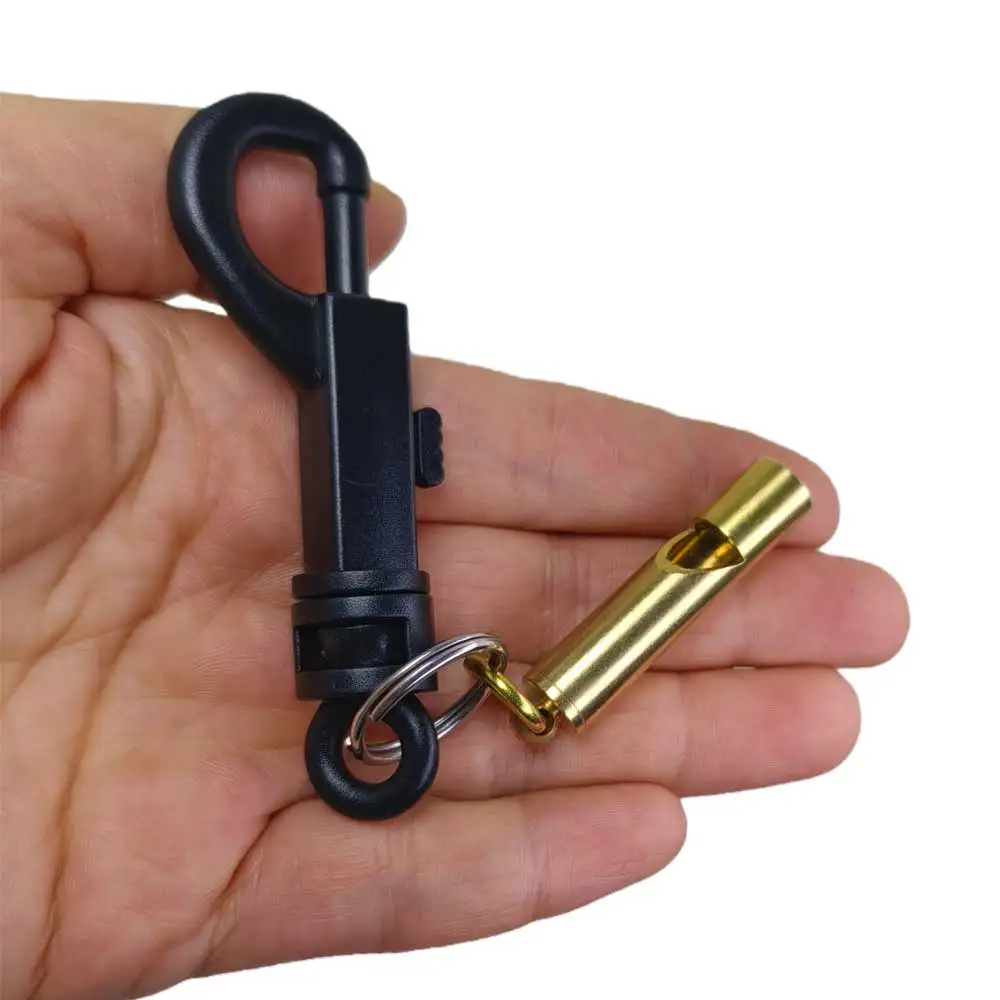 Outdoor Sports Backpack Emergency Whistle with Snap Hook for Camping Hiking Kayak Marine Boat