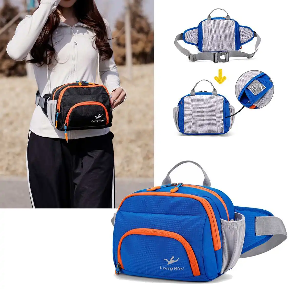 Riñonera táctica outdoor – Bolsa de pecho multiuso para senderismo y camping
