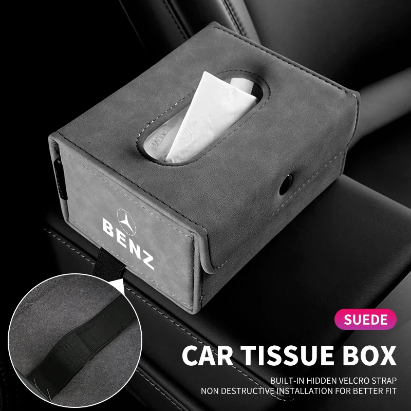 Folding Tissue Box Car Seat Back Armrest Tissue Case Interior Accessories For Mercedes Benz W203 W204 W205 W206 W176 W177 W212