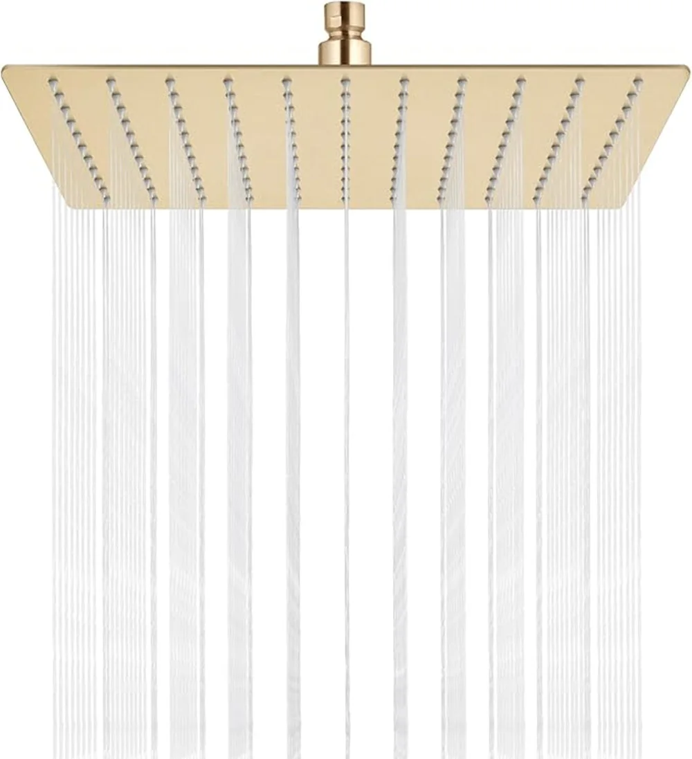 

Насадка для душа высокого давления из нержавеющей стали с дождевой насадкой, высокий расход, 8 дюймов, 10 дюймов, 12 дюймов, квадратный дизайн, насадка для душа для спа-ванной комнаты