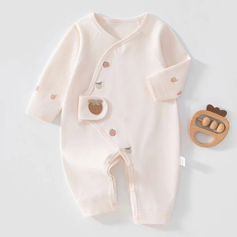 Baby Girl Romper Long Sleeve 100% Cotton Embroidery Spring Autumn Newborn Clothing Hospital Baby Jumpsuit 0 6 Months