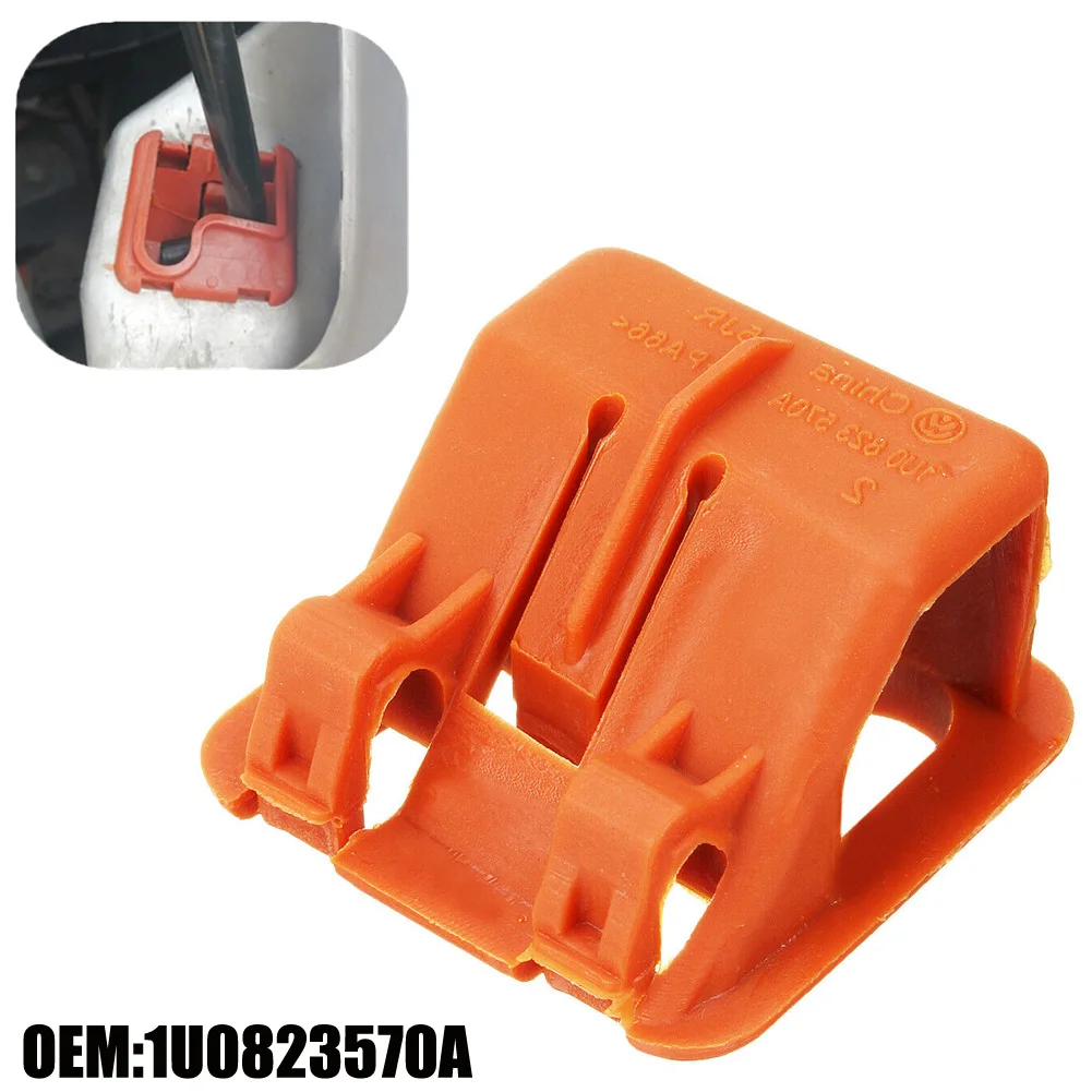 Bonnet Rod Stay Bracket Car Hood Bonnet Support Rod Stay Clip For Skoda-Octavia Fabia 1U0823570A Orange Model 991301 Accessories