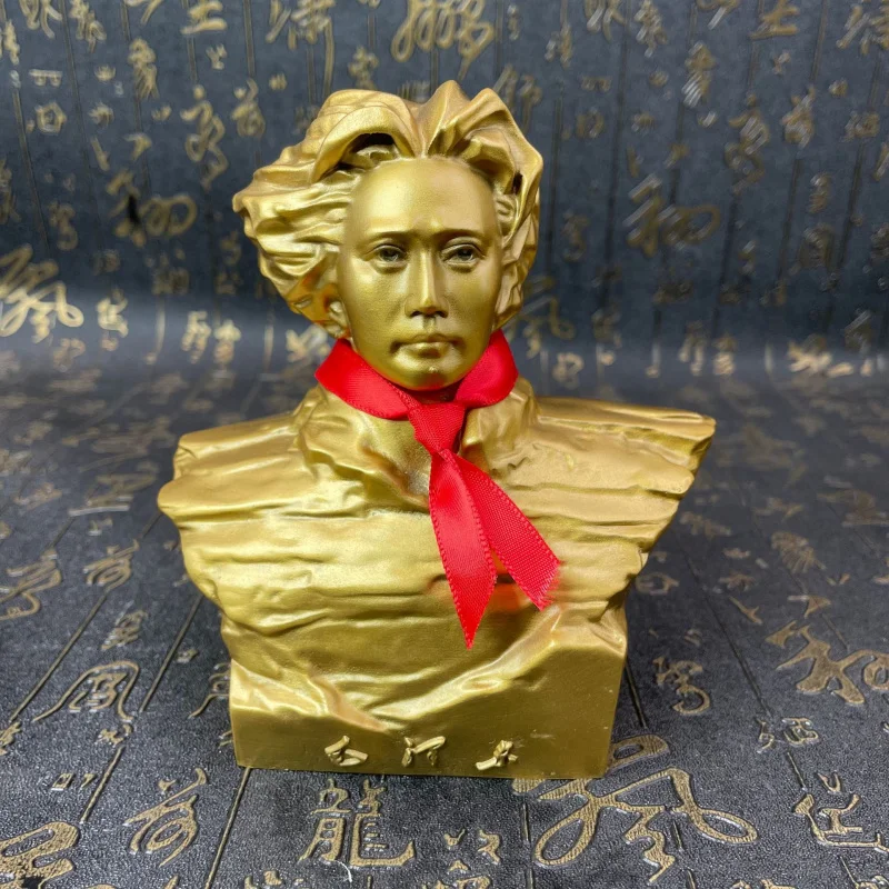 Chairman Youth Period Mao Zedong Half-length Bronze Statue Crafts Ornament