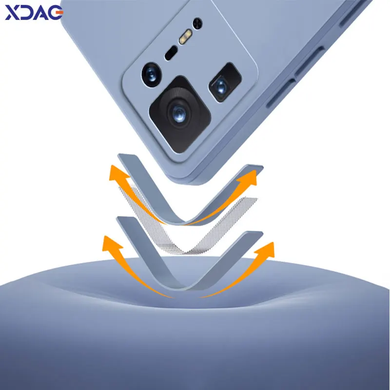 Soft Square Liquid Silicone Case for Xiaomi Mix 4 5G Camera Protective Phone Back Cover Mi Mix4 360 Shockproof Eco-friendly Bags