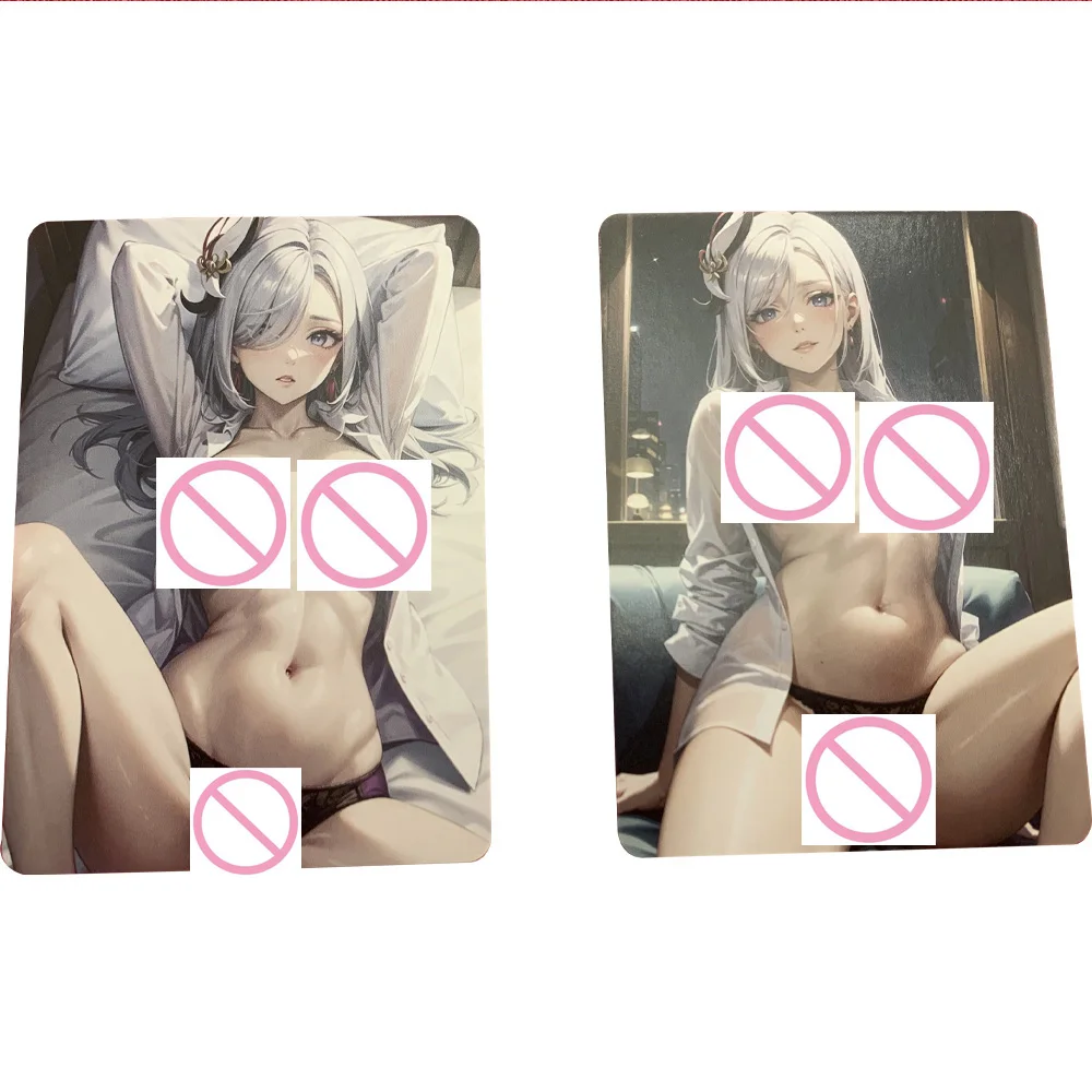 

Genshin Impact Shenhe Yae Miko Yoimiya Sexy Nude Cards Anime Collection Cards Big Breasted Girl Anime Peripheral Gifts 63*88mm