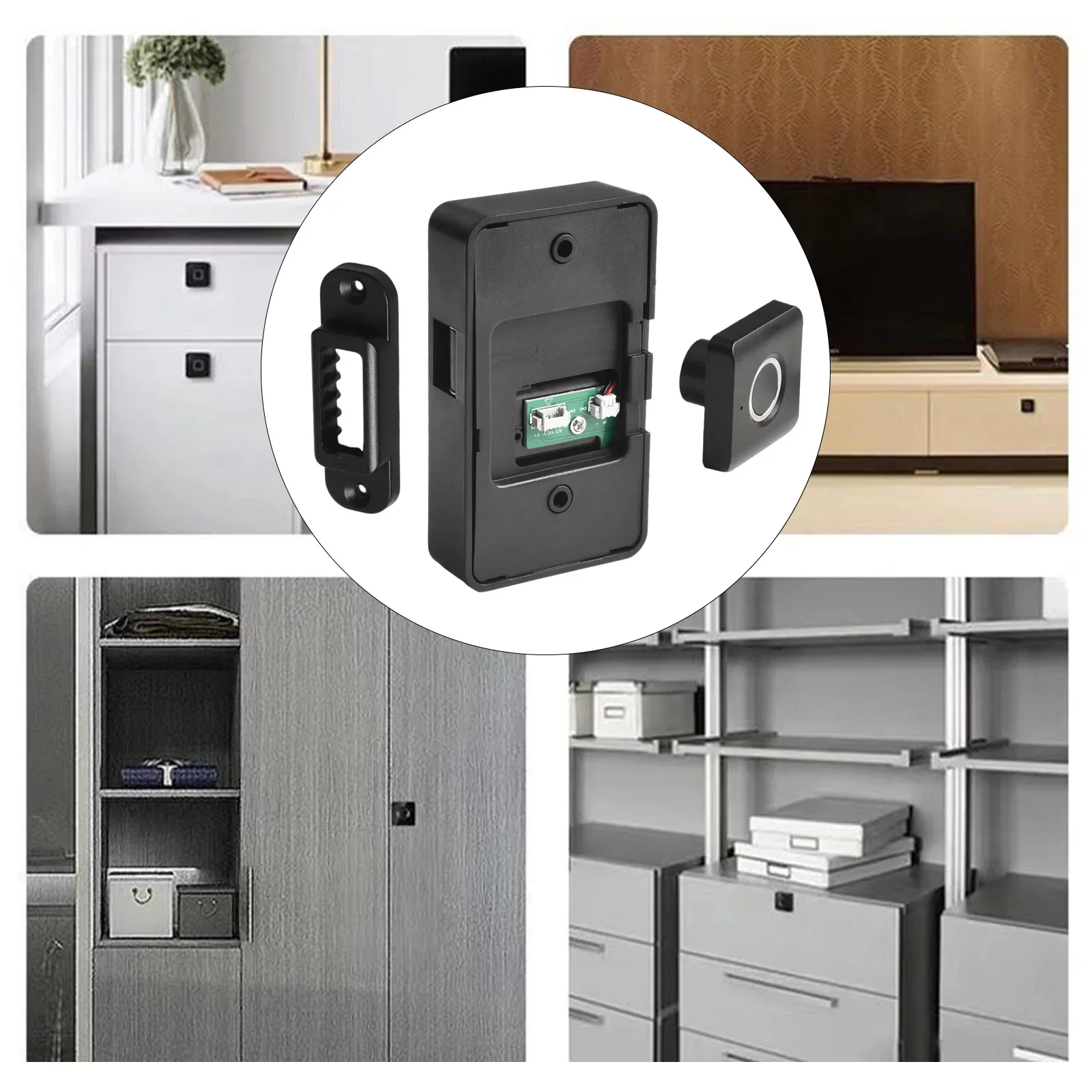 10 Fingerprint Lock Smart Padlock Lock Drawer Cabinet Biometric Fingerprint USB Charging Electronic Lock Keyless Hardware