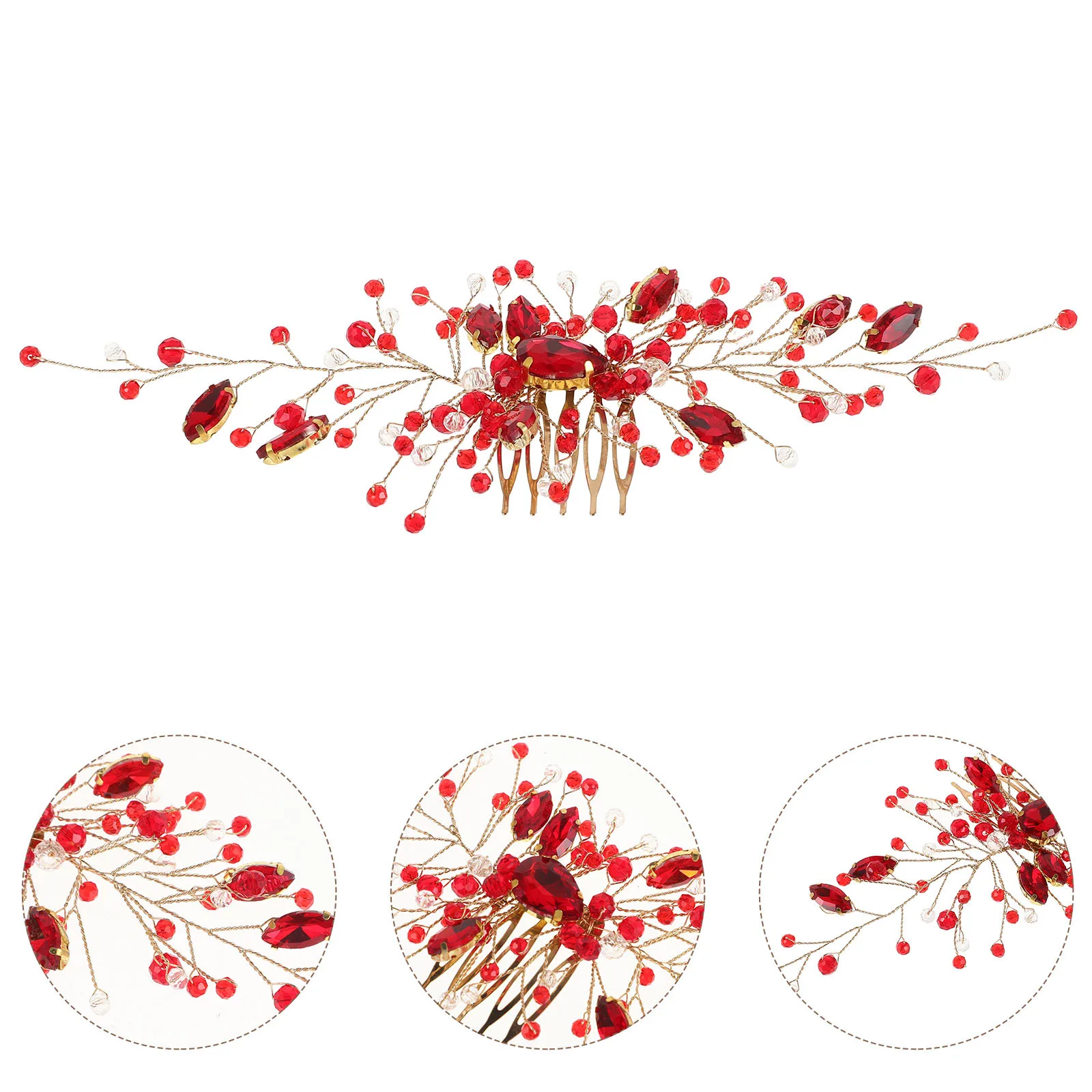 

Crystal Hair Comb Elegant Decor Bright Bridal Wedding Accessories Pearls Combs Bride Headdress Hairpins