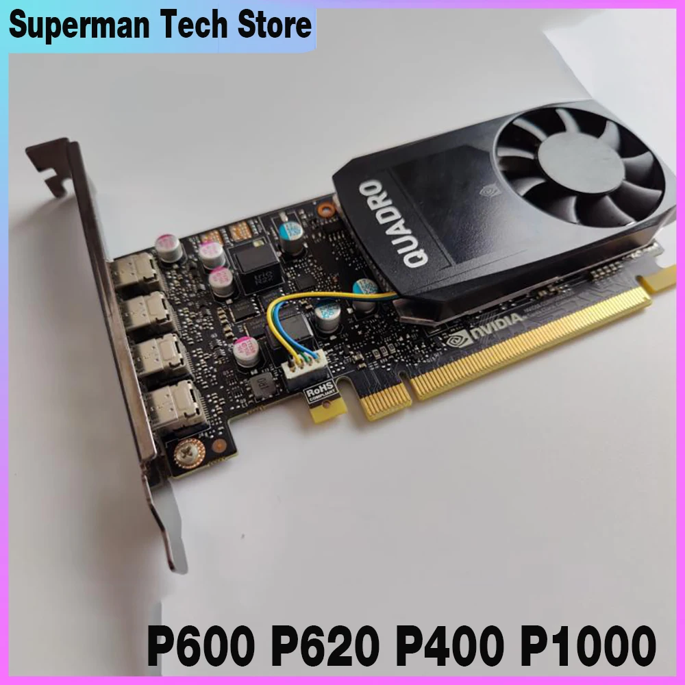 For Quadro P600 2GB P400 2GB P620 2GB P1000 4GB Gra-phics Card Professional Gra-phics Card CAD/PS Video Clips