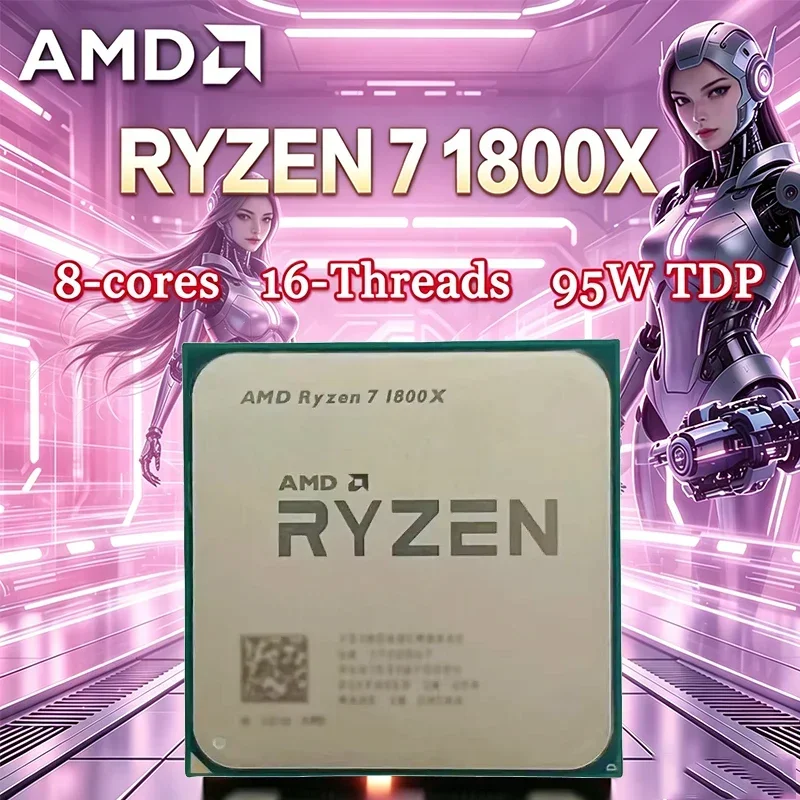 AMD Ryzen 7 1800X CPU 3.60GHz--4.0GHz 95W 8-cores 16-threads AM4 TDP 95WCPU Processor Loose Pie Without Package