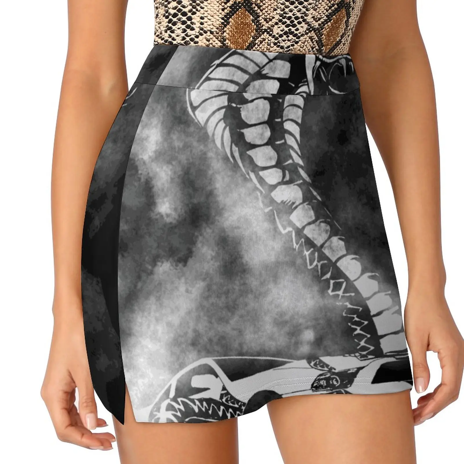 The Effect Women's skirt Aesthetic skirts New Fashion Short Skirts Snake Nature Smoke Grunge Punk N Roll Garage Garage Art Teen