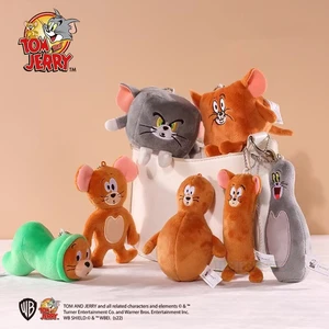 Tom ve Jerry peluş oyuncak kızlar için, anahtarlık, anahtarlık serisi deformasyon, çanta asılır süslüyor bebek, sevimli, komik, hediye, tatil en çok satılan 12-tom'un oyuncakları-no. 8