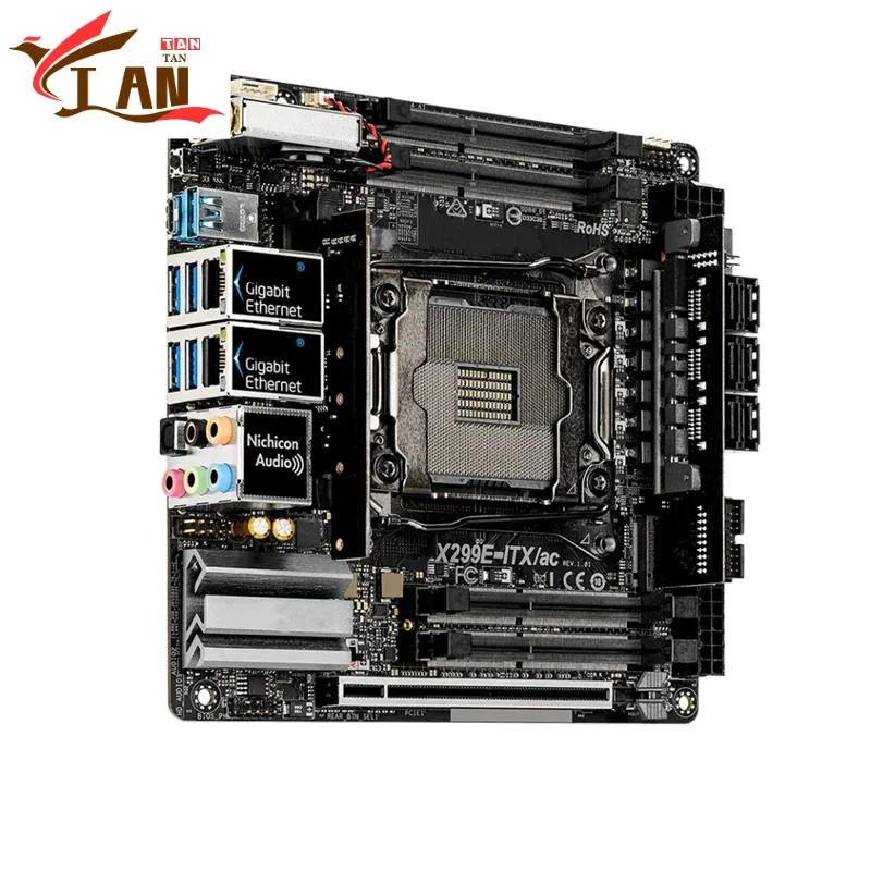 ل ASROCK X299E-ITX/AC اللوحة الأم 128GB PCI-E3.0 M.2 LGA 2066 DDR4 Mini-ITX X299 اللوحة الرئيسية 100% تم اختبارها بالكامل TAN