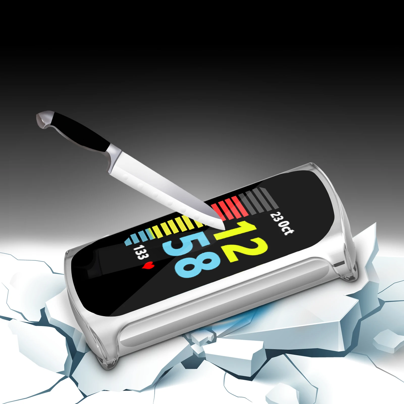 Protector For Fitbit Charge 5 Screen Scratches Proof Smart Watch Screen Case Full Covered Washable Flexible Cover For Fitbit