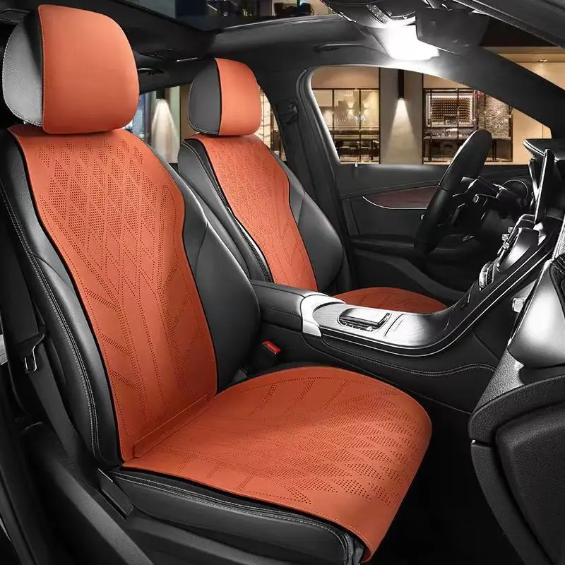 

Universal All Seasons Car Seat Cover Perforated Breathable Suede Leather Seat Protection SUV Car Ultra Thin Suede Seat Cover