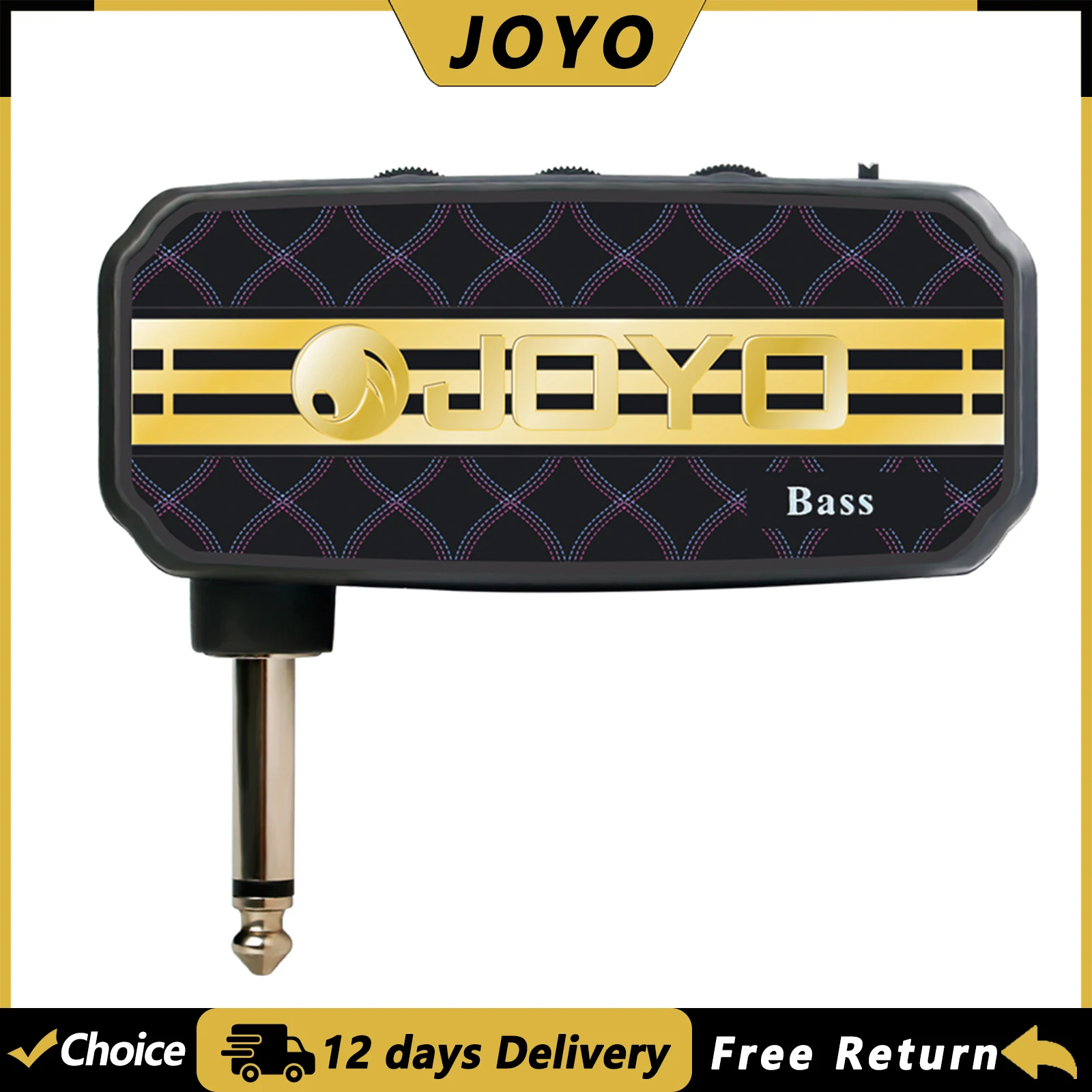 

JOYO JA-03 Guitar Amp Mini Guitar Headphone Amplifier Portable Plug & Play Adjustable Bypass/Modulation Signal for Bass Practice