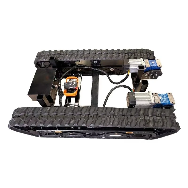Dual Electric Motor Rubber Crawler Chassis Tracked Utility Vehicle with Customizable Support Pillar Cover LXM