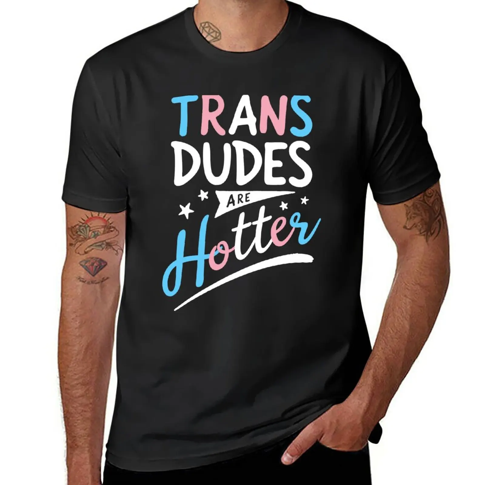 New Trans Dudes are Hotter LGBT Gay Pride Transgender Shirt for Men Women Boys Girls T-Shirt heavyweight t shirts t shirts men