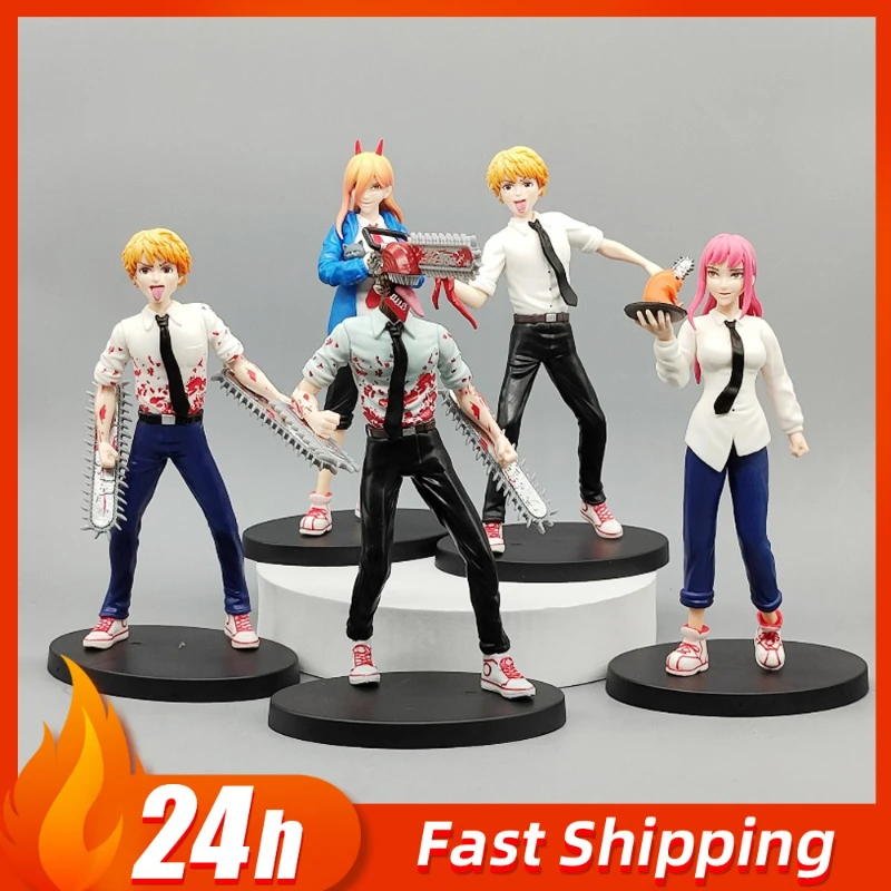 Periféricos de Anime de 18cm/7,08 pulgadas, motosierra grande, figura de hombre, modelo de muñeca Denji Power Pochita, accesorios de escritorio, adornos, juguetes, regalos