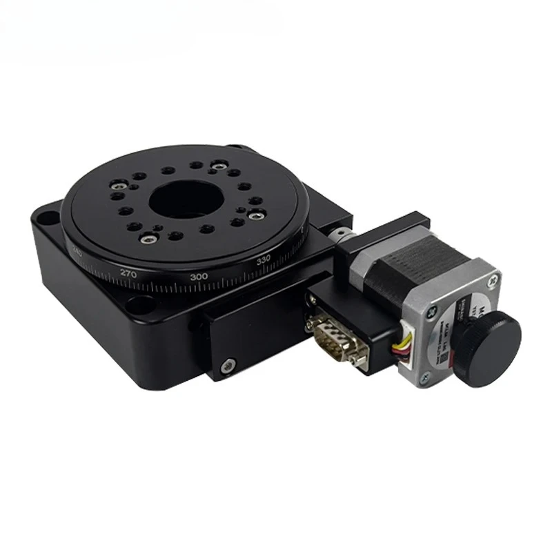 Electric Rotary Stage 360 Degree Hollow Rotary Table, Table Diameter 100mm, Load 45kg