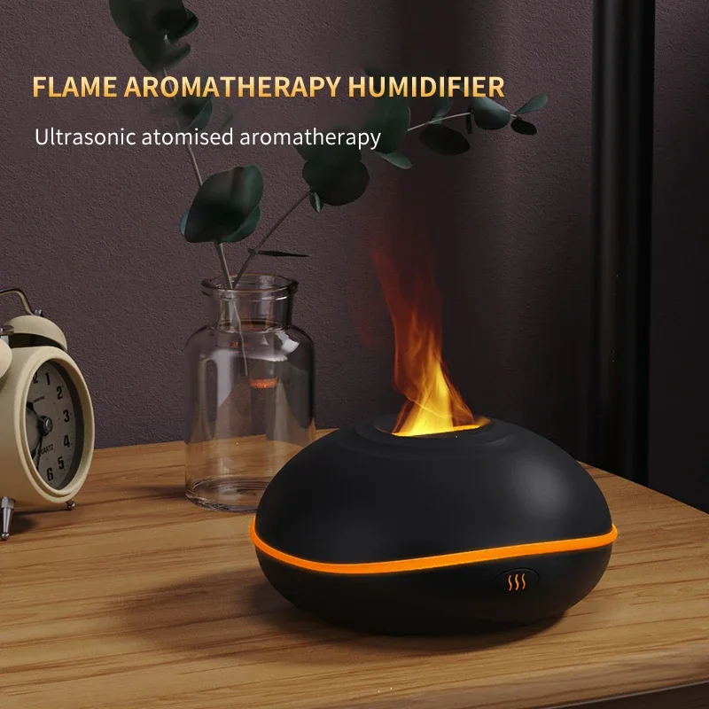 

Newest RGB Flame Aroma Diffuser USB Humidifier with Flame Effect Essential Oil Diffuser for Household Use