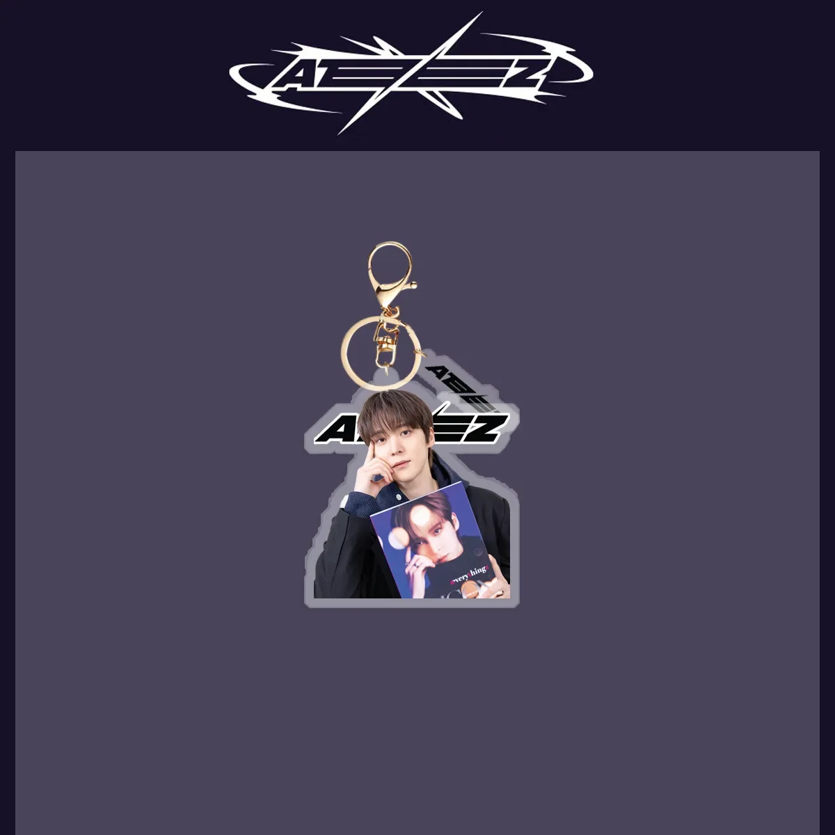 New Korean Boy Group Hongjoong Seonghwa Yunho Yeosang Combination Acrylic Keychain Car Accessories Pendant Figurine Collectible