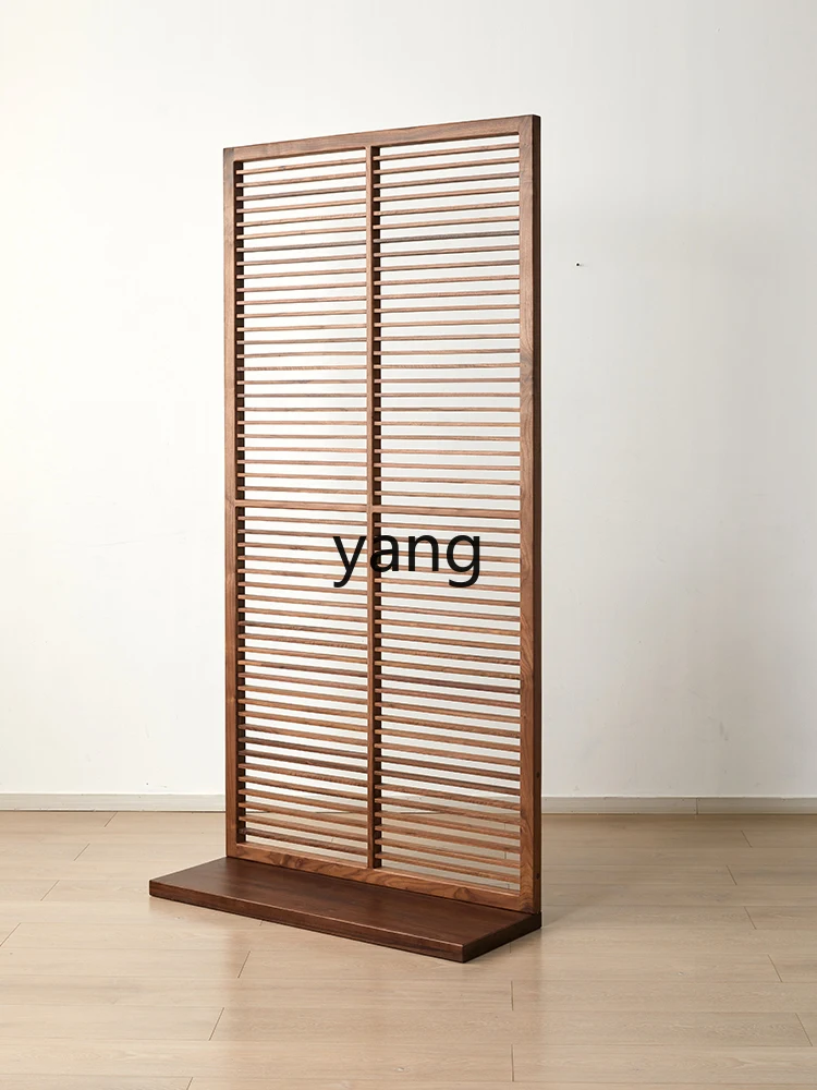 LMM Song-style aesthetic screen partition living room entrance porch block modern simple solid wood seat screen