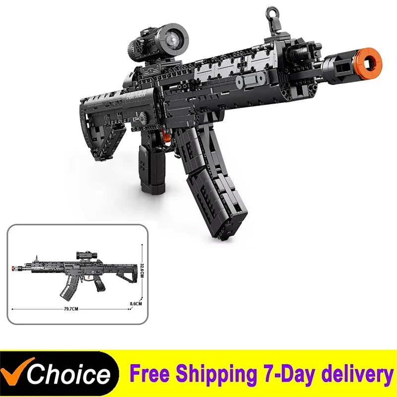

Reobrix 77024 MOC Military 191 Rifle Building Blocks Weapons Simulation Gun Collection Model Bricks Toys For Boys New Year Gifts