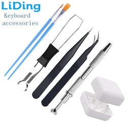 Accesorio de teclado, abridor de interruptor, pinzas de abrazadera extractora para teclado mecánico de intercambio en caliente, Kit de lubricación