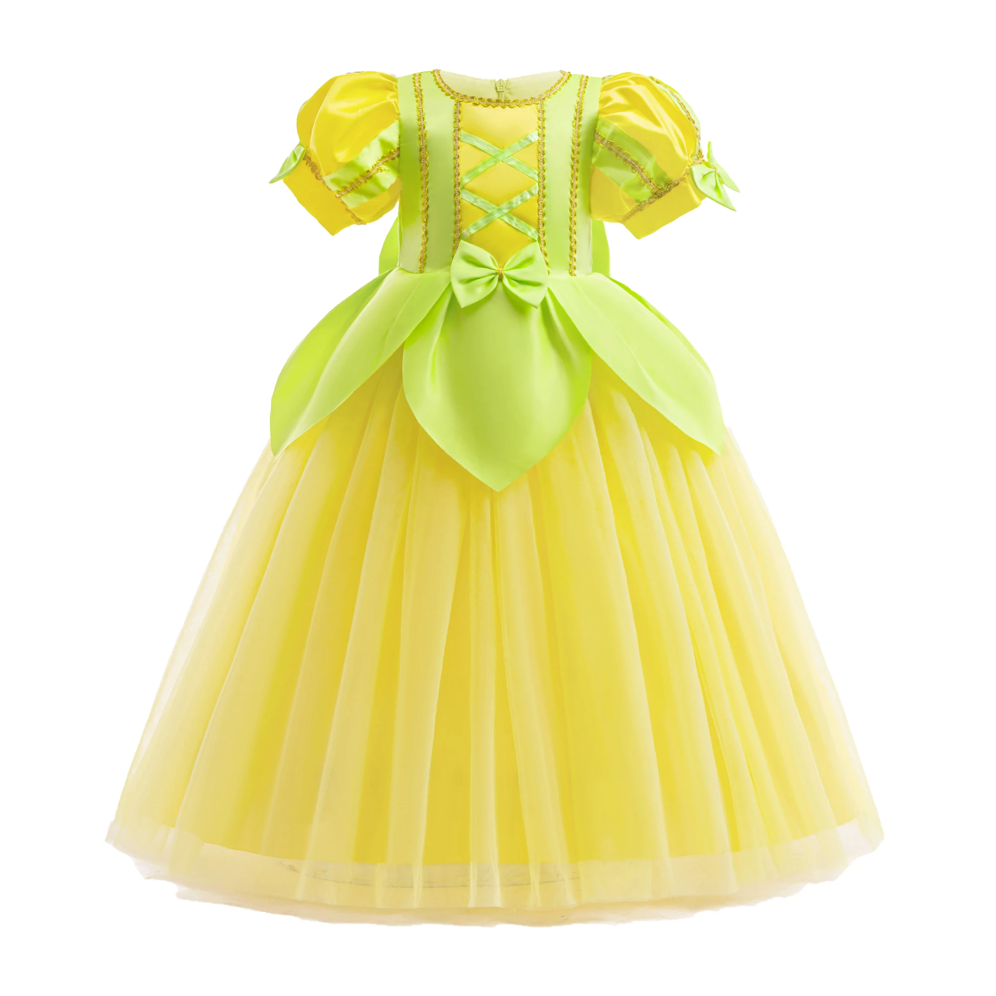 Elf Tinker Bell Girls Dress Carnival Cosplay Costume Performance Princess Kids Clothing Birthday Dress Halloween Christmas Gown