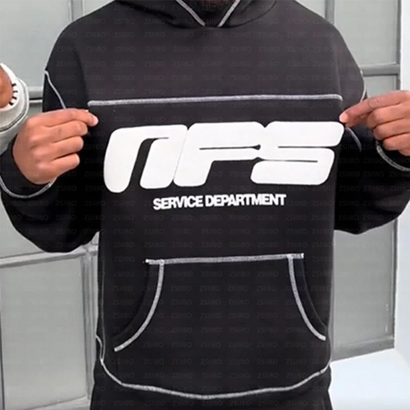 Женская и мужская зимняя готическая толстовка в стиле хип-хоп с буквенным принтом, толстовка с длинными рукавами, свободная верхняя одежда, прямые брюки для отдыха